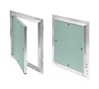 SYSTERM Révision Rabat de GK 200x200mm Plâtre 12,5 mm KRAL2 Trappe de révision. Porte 20x20cm ouverture trappe de nettoyage entretien avec cadre en aluminium adapté aux pièces humides Vert