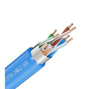 Syston Câble réseau Ethernet CAT 6 blindé CMR/CL2R/FT4/Riser, 23 AWG paire torsadée blindée F/UTP 750 MHz, câble en cuivre nu solide, conforme à la norme RoHS en vrac, sans extrémités, 6,1 m à 304,8