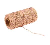 SYSUII 1 rouleau de ficelle en coton - 100 m x 2 mm - Pour travaux manuels, travaux manuels, travaux manuels, jardinage - Or rose