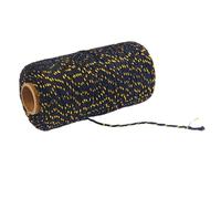 SYSUII 100M / 2mm de fil en coton, 3 rouleaux de ficelle de boulanger, fil de bricolage, corde décorative, fil en coton, corde de travail artisanale pour emballage cadeau, artisanat, jardinage - Or