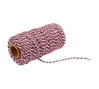 SYSUII 100M/2mm de fil en coton, 3 rouleaux de ficelle de boulanger, fil de bricolage, corde décorative, fil de coton pour artisanat, corde à tricoter pour emballages cadeaux, artisanat, jardinage