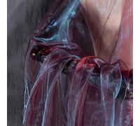 SYSUII 150 cm x 3 m - Tissu organza à paillettes - À coudre - Tissu scintillant - Tissu de costume pour couture, robe de mariage, décoration de table, tutu, jupe, fête, cadeau, arc, bleu rouge