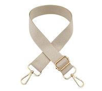 SYSUII Bandoulière réglable pour sacs de 3,8 cm de large pour homme et femme - Bandoulière universelle en coton avec boucle en métal - Beige