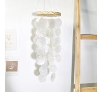 SYSUII Carillon éolien, décoration bohème, coquillage, attrape-rêves, carillon éolien de jardin, 60 x 40 x 13 cm, guirlande de coquillages, décoration pour fenêtre ou salon