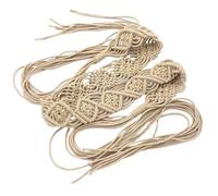 SYSUII Ceinture tressée pour femme Style Boho Taille Ceinture avec pompon pour femme Ceinture tressée tissée chaîne de corde pour robe jupe Chaîne de taille