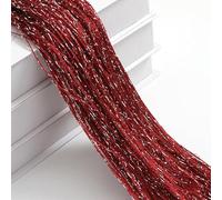 SYSUII Lot de 2 rideaux à fils 100 x 200 cm - Rideau anti-mouches pour porte de terrasse - Rideau décoratif - Séparateur de pièce - Rideau de fenêtre - Rideau en corde pour portes, salon - Bordeaux