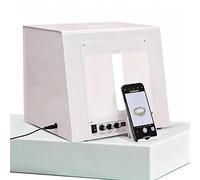 SYSXLT Kit de boîte à lumière for Studio Photo, Boîte à lumière LED à intensité Variable avec Plateau tournant électrique à 360°, for la Photographie de Petits Produits