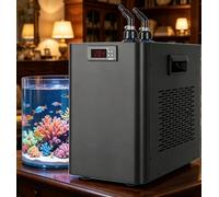 SYSXLT Refroidisseur d'aquarium à compresseur, Refroidissement Rapide de l'eau pour Aquarium, Pompe et Tuyau de 3 m Inclus, pour Les récifs coralliens et l'élevage de Fruits de mer(100L(26gal))