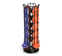 SYSYLY Porte Capsules compatible avec des capsules de Dolce Gusto. | Support de tour rotatif Présentoir pour 24 dosettes,Noir.