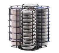 SYSYLY Porte Capsules Compatible pour Tassimo,Porte Dosette de Café,Supports Capsules de Café,Rangement Capsule Rotatif,Distributeur Capsules Café,Noir.