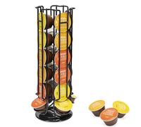 SYSYLY Porte Capsules Rotatif pour 24 Capsules Dolce Gusto,Noir.