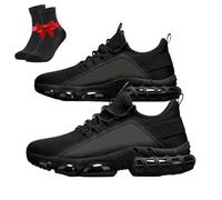 SYT-MD Chaussures de Course Basses légères et Respirantes for Hommes, Chaussures Oxford à Enfiler Mains Libres for Hommes, Chaussures orthopédiques décontractées for Femmes(Black,41 EU)