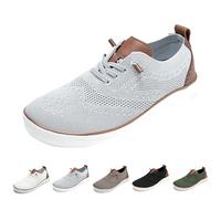 SYT-MD Chaussures orthopédiques Ultra Confortables Comfofeet, Baskets de Marche à Bout Large for Hommes, Respirantes, légères et Souples(Grey,43 EU)
