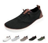 SYT-MD Chaussures orthopédiques Ultra Confortables Comfofeet, Baskets de Marche à Bout Large for Hommes, Respirantes, légères et Souples(Black,47 EU)