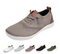 SYT-MD Chaussures orthopédiques Ultra Confortables Comfofeet, Baskets de Marche à Bout Large for Hommes, Respirantes, légères et Souples(Brown,44 EU)