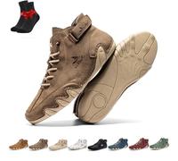 SYT-MD Chaussures orthopédiques Vogany for Femmes et Hommes, Chaussures de randonnée Montantes, Chaussures Pieds Nus Respirantes, Baskets décontractées légères(Khaki,44 EU)