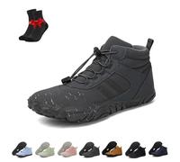 SYT-MD Chaussures Pied Nus Homme Femme, Léger Chaussures Minimaliste Chaudes Chaussure De Marche, Avec Semelle Antidérapante Et Large Boîte À Orteils(Grey,40 EU)