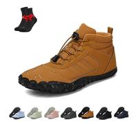 SYT-MD Chaussures Pied Nus Homme Femme, Léger Chaussures Minimaliste Chaudes Chaussure De Marche, Avec Semelle Antidérapante Et Large Boîte À Orteils(Brown,42 EU)