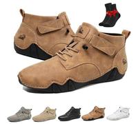 SYT-MD Chaussures Vogany, Chaussures de randonnée Montantes, Chaussures Pieds Nus Respirantes, Baskets Chukka légères et décontractées(Brown,45 EU)