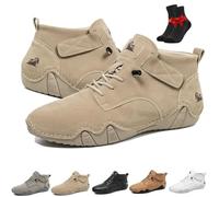 SYT-MD Chaussures Vogany, Chaussures de randonnée Montantes, Chaussures Pieds Nus Respirantes, Baskets Chukka légères et décontractées(Khaki,45 EU)