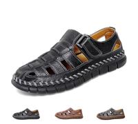 SYT-MD Sandales pour hommes Sandales creuses à bout fermé Chaussures décontractées d'été en plein air