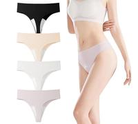 SYT-MD String invisible Styledchic, sous-vêtement sans couture Ambarwear for toutes les morphologies, sans camel toe, confort respirant toute la journée(4pcs,L)