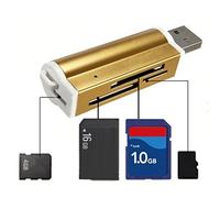 Sytaun Lecteur De Carte SD, Lecteur De Carte MicroSD, Lecteur De Carte TF, Adaptateur, Multifonction USB 2.0 Micro SD TF MMC SDHC MS Lecteur De Carte Mémoire Haute Vitesse