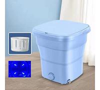 SYTH 11L Mini Machine à Laver, Machine a Laver Portable, Lave-Linge Pliable à Ultrasons Alimentée, Petite Laveuse Automatique pour Voyage Camping Chaussettes sous-vêtements Culottes (Color : Blue)
