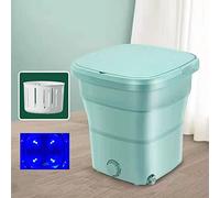 SYTH 11L Mini Machine à Laver, Machine a Laver Portable, Lave-Linge Pliable à Ultrasons Alimentée, Petite Laveuse Automatique pour Voyage Camping Chaussettes sous-vêtements Culottes (Color : Green)