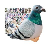 SYTTNUM 20CM Poupée en Peluche Pigeon, Autocollants pour Pigeons, 50 Jouet Peluche Pigeon, Décoration d'Intérieur pour Animaux, Cadeau d'anniversaire pour Enfants