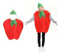 SYTTNUM Costume de Fruit Amusant, Costume amusant de costumade avec tenue chapeau de feuille verte, pour Halloween,cosplay et événements habillés