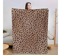 SYTTNUM Couverture Léopard Imprimé Animal, Leopard Print Throw Blanket, Motif léopard 3D Couverture en Flanelle, Convient aux Canapés aux Lits et aux Aménagements Extérieurs - 150 * 100cm