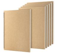 SYUTBOU Lot de 6 Carnets de Croquis A4 à Spirale - 30 Feuilles Papier 160 g/m² - Cahier de Dessin Sketchbook - Pour Croquis, Dessin, Écriture, Aquarelle