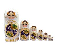 Syutokul Poupée Matryoshka en Bois de Tilleul Faite à la Main, Ensemble de poupées gigognes Russes pour la décoration la Maison, Collection Vacances, 7 pièces