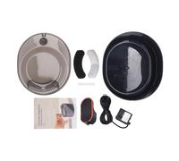 SYUULCOI Dispensateur de Chats 3l Capacité Double Filtration Automatique circulant Facile à Nettoyer Fountaine d'eau pour Chats pour Animal de Compagnie de Chiot pour Chiens (Noir)