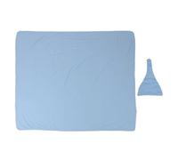 SYUULCOI Ensemble couverture et bonnet pour bébé, enveloppement confortable, ajustement parfait, design minimaliste, haute élasticité, sécurisé, polyvalent pour nouveau-né, (Bleue)