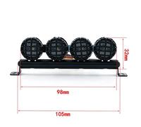 SYUULCOI Kit de Barre Lumineuse LED pour Voitures RC, Simulation réaliste, Installation Facile, Fonction stroboscopique, Compatible avec Les modèles Traxxas -4, SCX10, D90, KM2 (Type de lumière