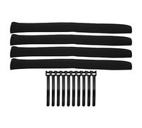 SYUULCOI Organisateur de cordons, 4 pièces, manchon de gestion, housse de câble avec fermeture éclair, enveloppe de protection avec attaches