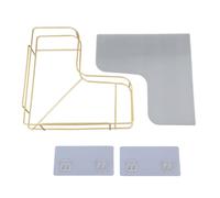 SYUULCOI pour étagère de Rangement d'angle en Acrylique, Anti-Design, étagères réglables, Cadre en métal Robuste, Solution de Rangement Peu encombrante pour Salle de Bain et (Monocouche Murale)