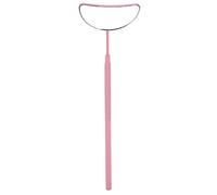 SYUULCOI pour Miroir d'extension de Cils, lentille en Verre de qualité supérieure, revêtement Anti-buée, poignée Amovible, poignée antidérapante, Conception Portable (Rose)