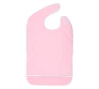 SYUULCOI Tablier à bavoir réutilisable Anti-huile pour adulte, résistant à la pluie, protection d'aide à manger (Rose orangé 50 * 80CM)