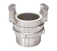 Syveco 2413100 Série 2413 - Raccords symétriques en aluminium - Joint NBR blanc - 1/2 mâle BSP - 10,5 cm