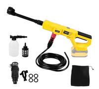 SYWAN Nettoyeur haute pression sans fil compatible avec batterie DeWalt 20 V Max, nettoyeur haute pression portable de 1000 PSI avec buse 6 en 1 et canon à mousse pour nettoyage de sol, clôture, mur