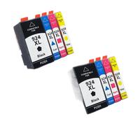 Sywchrf Compatible 924 XL 924XL CARTRIDE À L'ENK Compatible avec OFFICEJET Pro 8120 8122E 8124E 8125E 8130 8132E 8134E 8135E(2SET(8PC))