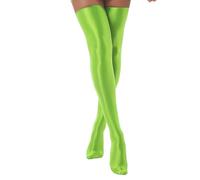 Sywiyi Bas sexy pour femme - Bas autofixants opaques en nylon brillant - Sous-vêtements extensibles, vert, taille unique