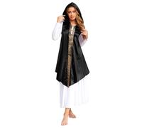 Sywiyi Cape vintage à capuche pour femme - Cape longue - Irrégulière - Steampunk, victorien, victorien, Halloween, carnaval, sorcière, noire - Taille 3XL