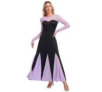 Sywiyi Costume De Sorcière Halloween Femme Costume Carnaval Robe Renaissance Rétro Médiéval Habit Maxi Aline Victorien Manches Longues Cosplay Jeu De Rôle Noir XXL