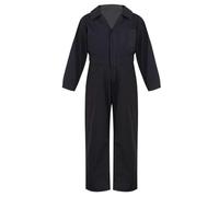 Sywiyi Costume Long Enfant Et Garçons Combinaison Entier Colorant Unité Grenouillère Manche Avec Charnière Poche Combinaison Élastique Dans Vie Noir 5-6 ans