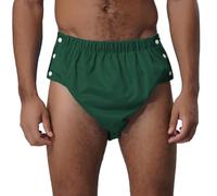 Sywiyi Sous-vêtement anti-fuite pour homme - Slip amovible réutilisable - Protection des couches, vert, XXL