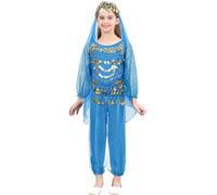 Sywiyi Vêtement Danse Du Ventre Pour Mädchen Avec Paillettes Robe Bal Indienne Arabe Princesse Manches Longues Costume Oriental Costume Dhalloween Carrousel Cosplay